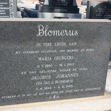 BLOMERUS Jacobus Johannes 1894-1966 &amp; Maria BURGER 1890-1965