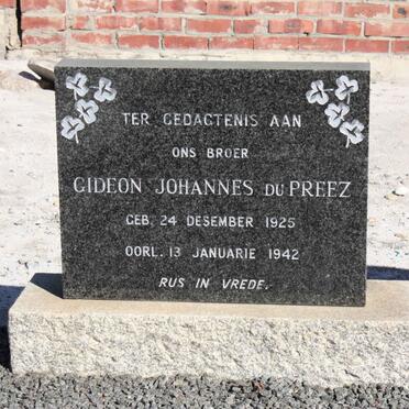 PREEZ Gideon Johannes, du 1925-1942