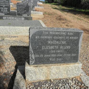 ALLERS Magdalena Elizabeth nee FREY 1888-1958