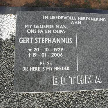 BOTHMA Gert Stephannus 1929-2006