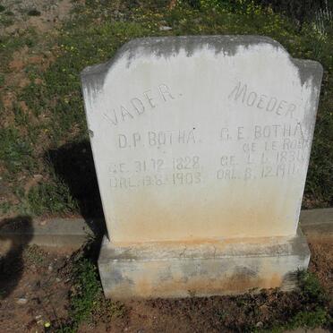 BOTHA D.P. 1828-1903 &amp; G.E. LE ROUX 1836-1916