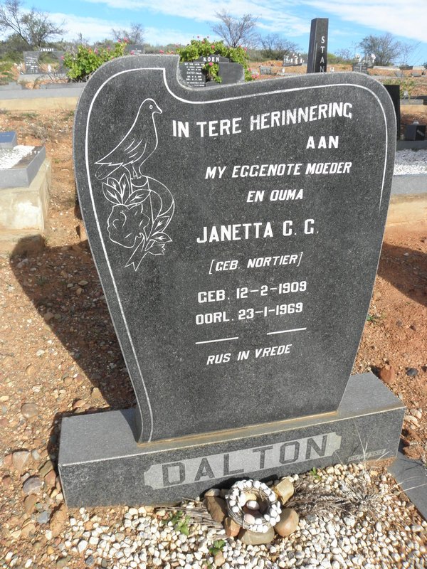 DALTON Janetta G.G. nee NORTIER 1909-1969