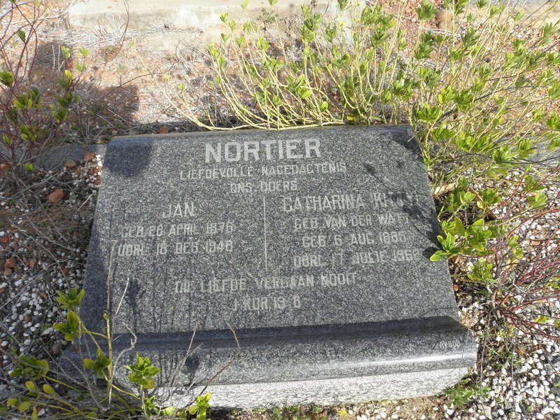 NORTIER Jan 1876-1948 &amp; Catharina VAN DER WATT 1885-1962