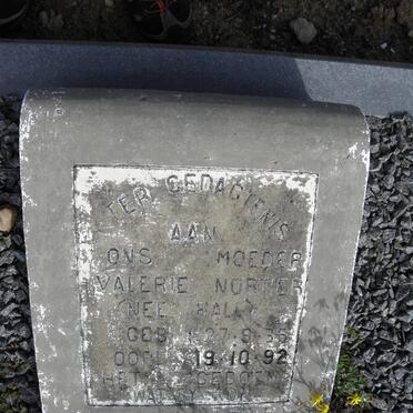 NORTIER Valerie nee HALL 1935-1992