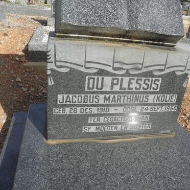 PLESSIS Jacobus Marthinus, du 1910-1960