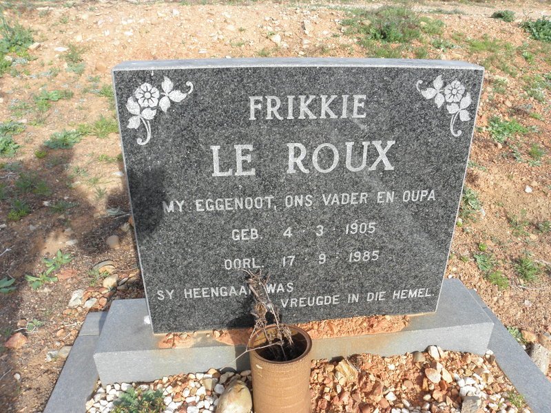 ROUX Frikkie, le 1905-1985