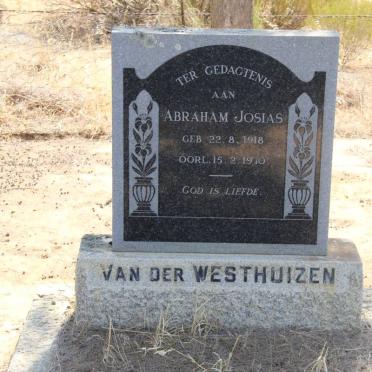 WESTHUIZEN Abraham Josias, van der 1918-1970