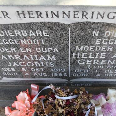 ? Abraham Jacobus 1919-1986 &amp; Helie Aletta Gerendina COETZEE 1924-2005