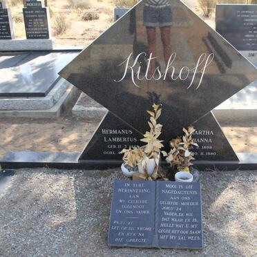 KITSHOFF Hermanus Lambertus 1889-1969 &amp; Martha Johanna 1898-1980