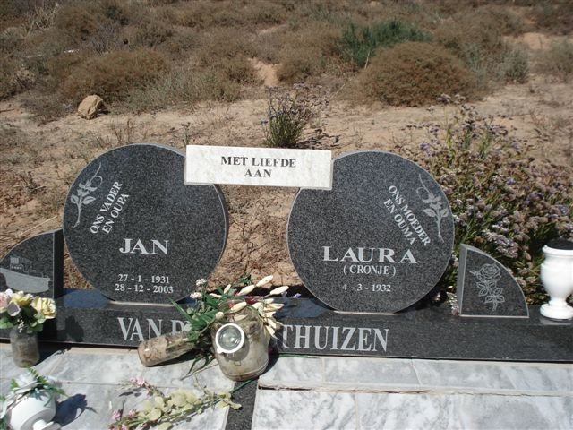 WESTHUIZEN Jan, van der 1931-2003 & Laura CRONJE 1932-