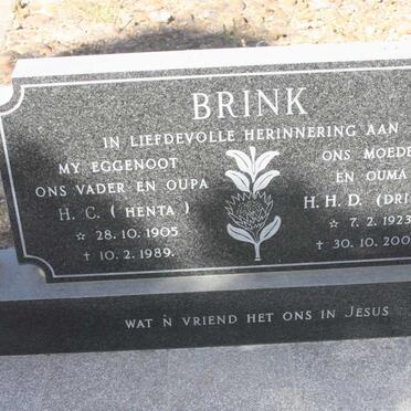BRINK H.C. 1905-1989 &amp; H.H.D. 1923-2000