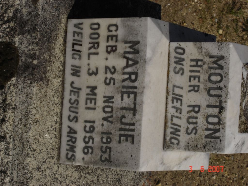 MOUTON Marietjie 1953-1956