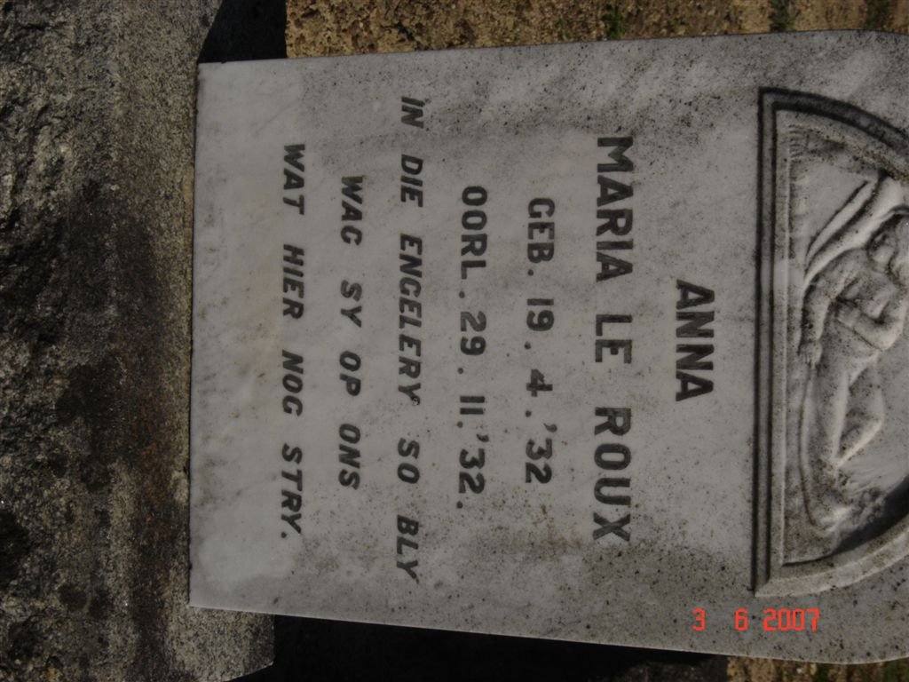 ROUX Anna Maria, le 1932-1932