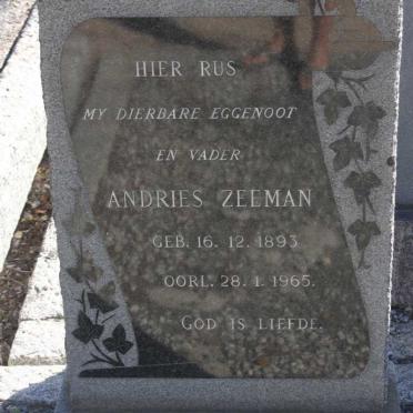 ZEEMAN Andries 1893-1965