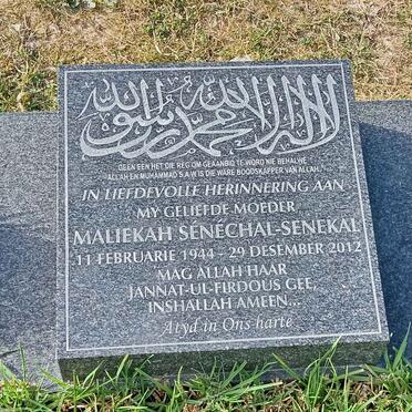 SENEKAL Maliekah, SENECHAL- 1944-2012