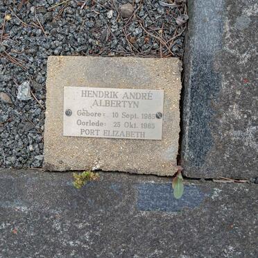 ALBERTYN Hendrik Andre 1985-1985