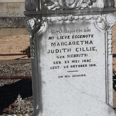 CILLIE Margaretha Judith nee SIEBRITS 1895-1918