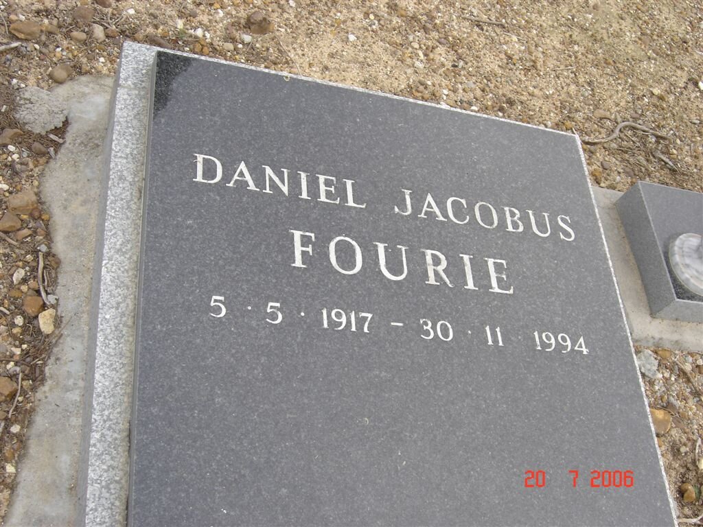 FOURIE Daniel Jacobus 1917-1994