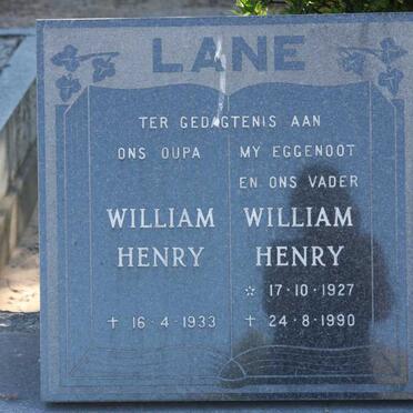 LANE William Henry -1933 :: LANE William Henry 1927-1990
