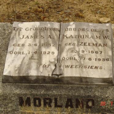 MORLAND James A. 1852-1929 &amp; Katrina M.W. ZEEMAN 1867-1956