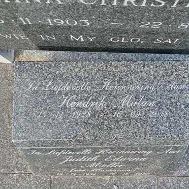 MALAN Hendrik 1928-2018