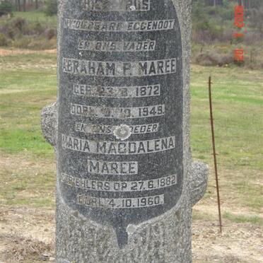 MAREE Abraham P. 1872-1949 &amp;  Maria Magdalena 1882-1960