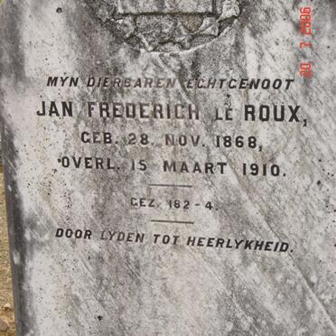ROUX Jan Frederich, le 1868-1910