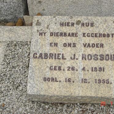 ROSSOUW Gabriel J. 1891-1955