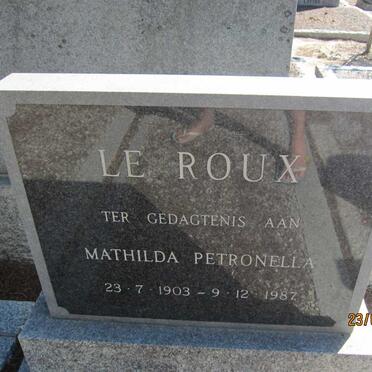 ROUX Mathilda Petronella, le 1903-1987