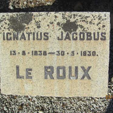 ROUX Ignatius Jacobus, le 1838-1930
