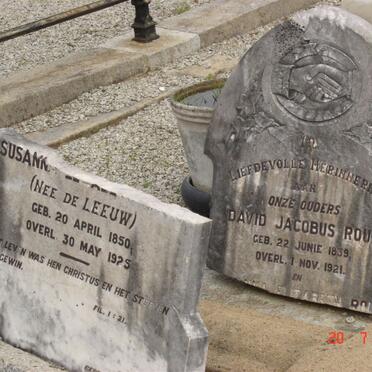 ROUX David Jacobus 1839-1921 &amp; Susanna Elizabeth DE LEEUW 1850-1925