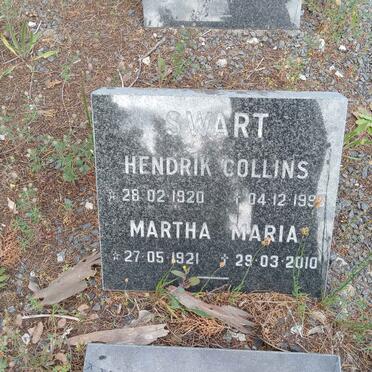 SWART Hendrik Collins 1920-1995 &amp; Martha Maria 1921-2010