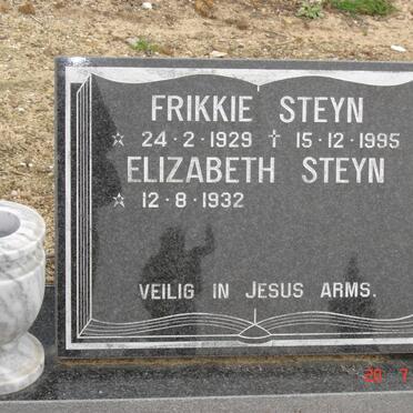 STEYN Frikkie 1929-1995 &amp; Elizabeth 1932-