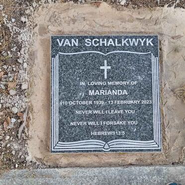 SCHALKWYK Marianda, van 1939-2023