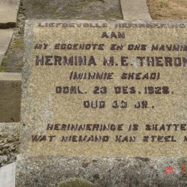 THERON Hermina M.E nee SKEAD -1928