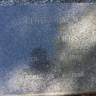 VILLIERS Getruida W.O., de 1895-1968