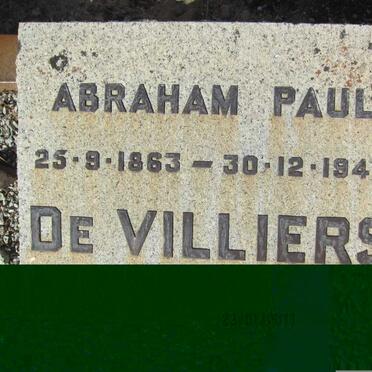 VILLIERS Abraham Paul, de 1863-1946