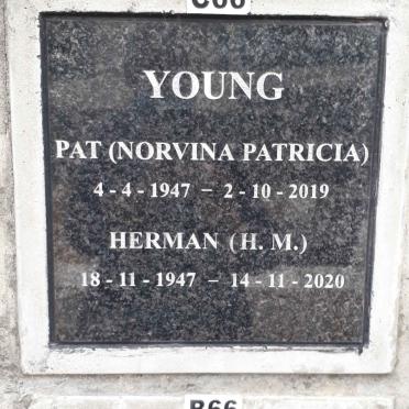 YOUNG Herman 1947-2020 &amp; Norvina Patricia 1947-2019
