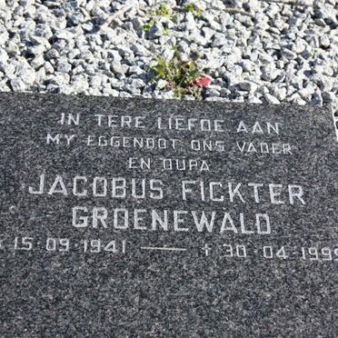 GROENEWALD Jacobus Fickter 1941-1999