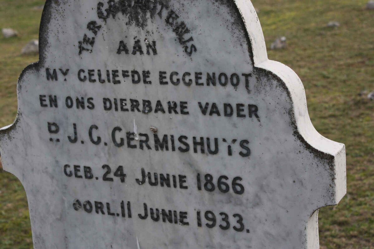 GERMISHUYS R.J.C. 1866-1933