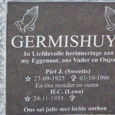 GERMISHUYS Piet J. 1925-1996 &amp; H.C. 1933-