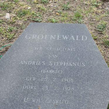 GROENEWALD Andries Stephanus 1908-1988