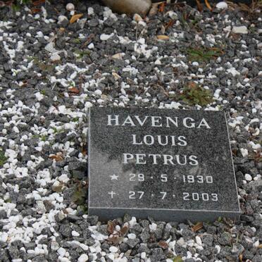 HAVENGA Louis Petrus 1930-2003