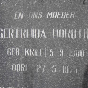 HAVENGA Gertruida Dorothea nee KRIEL 1900-1975