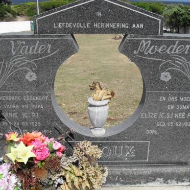 ROUX G.P. 1929-1991 &amp; C.S. PIETERSE 1934-