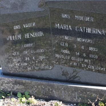 SWART Willem Hendrik 1895-1956 &amp; Maria Catharina nee NOWERS 1893-1960