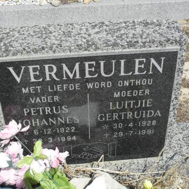 VERMEULEN Petrus Johannes 1922-1994 &amp; Luitjie Gertruida 1928-1991