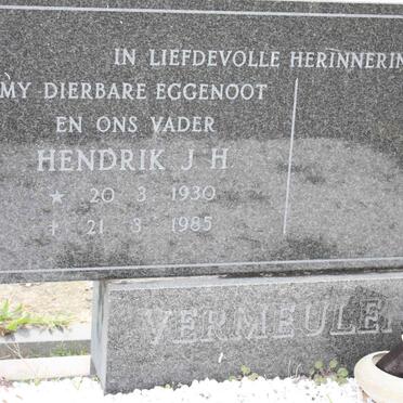 VERMEULEN Hendrik J.H. 1930-1985