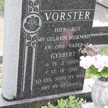 VORSTER Gysbert 1905-1981