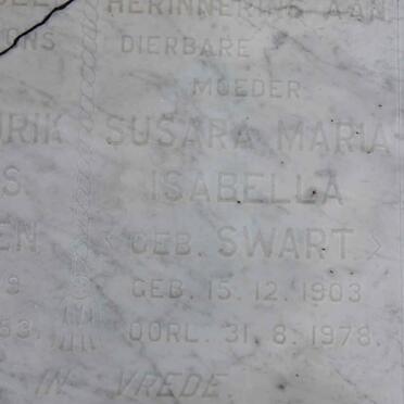 VERMEULEN Susara Maria Isabella nee SWART 1903-1978
